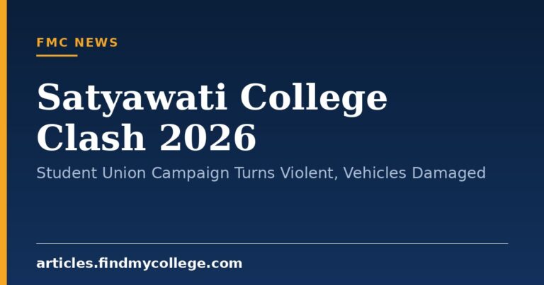 Satyawati College Clash 2026: Student Union Campaign Turns Violent, Vehicles Damaged