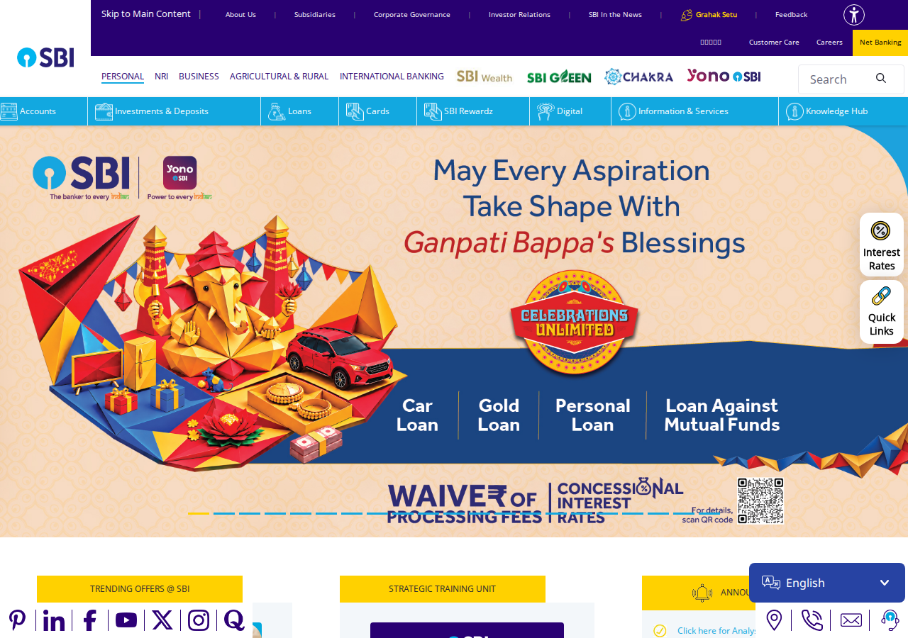 sbi.bank.in homepage