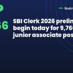 SBI Clerk 2026 prelims begin today for 9,766 junior associate posts