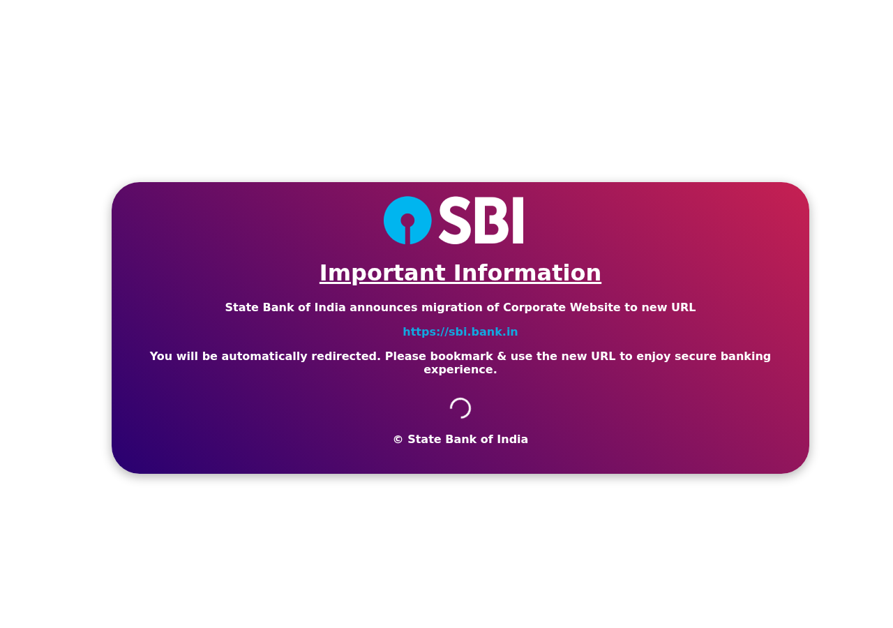 sbi.co.in homepage