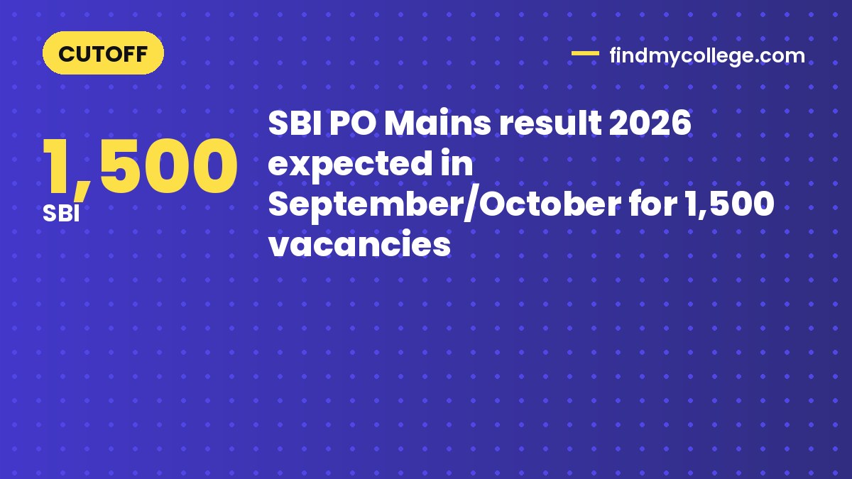 SBI PO Mains result 2026 expected in September/October for 1,500 vacancies