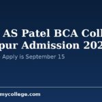 Shree AS Patel BCA College Palanpur Admission 2026: Last Date to Apply is September 15