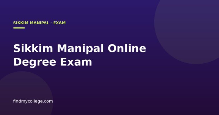 Sikkim Manipal Online Degree Exam