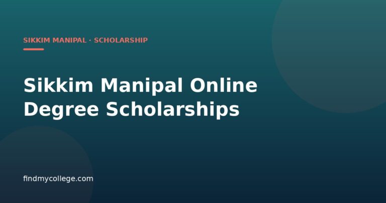 Sikkim Manipal Online Degree Scholarships