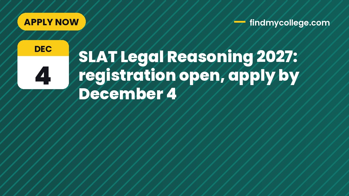 SLAT Legal Reasoning 2027: registration open, apply by December 4