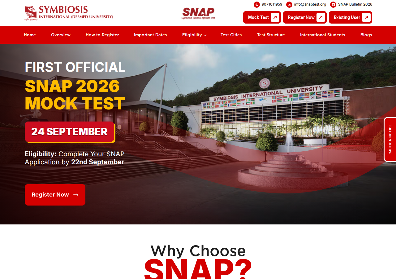 snaptest.org homepage