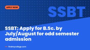 SSBT: Apply for B.Sc. by July/August for odd semester admission