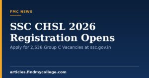 SSC CHSL 2026 Registration Opens: Apply for 2,536 Group C Vacancies at ssc.gov.in
