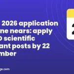 SSC JE 2026 application deadline nears: apply for IMD scientific assistant posts by 22 September