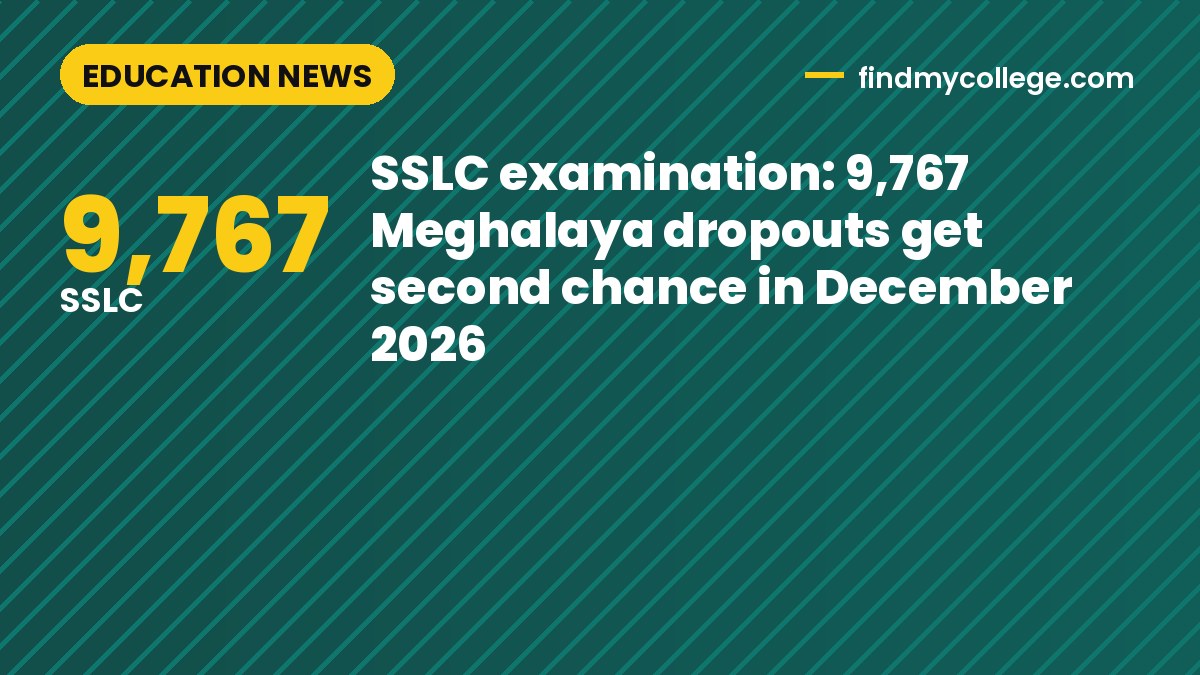 SSLC examination: 9,767 Meghalaya dropouts get second chance in December 2026