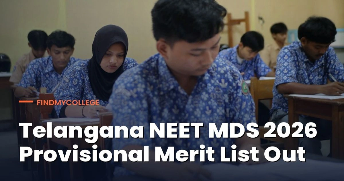 Telangana NEET MDS 2026 Provisional Merit List Out