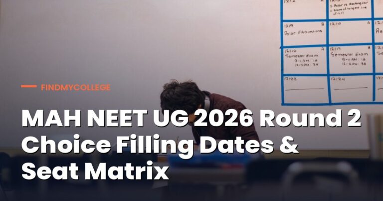 MAH NEET UG 2026 Round 2 Choice Filling Dates & Seat Matrix