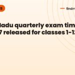 Tamil Nadu quarterly exam timetable 2026-27 released for classes 1-12