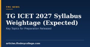 TG ICET 2027 Syllabus Weightage (Expected): Key Topics for Preparation Released