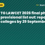 TG LAWCET 2026 final phase provisional list out: report to colleges by 29 September