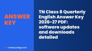 TN Class 8 Quarterly English Answer Key 2026-27 PDF: software updates and downloads detailed