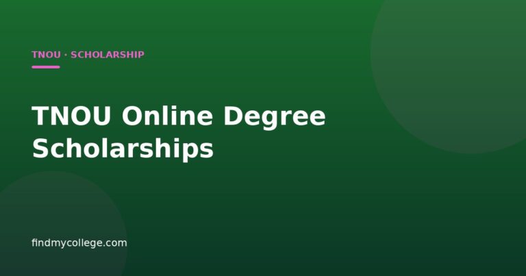 TNOU Online Degree Scholarships