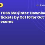 TOSS SSC/Inter: Download hall tickets by Oct 10 for Oct 11-17 exams