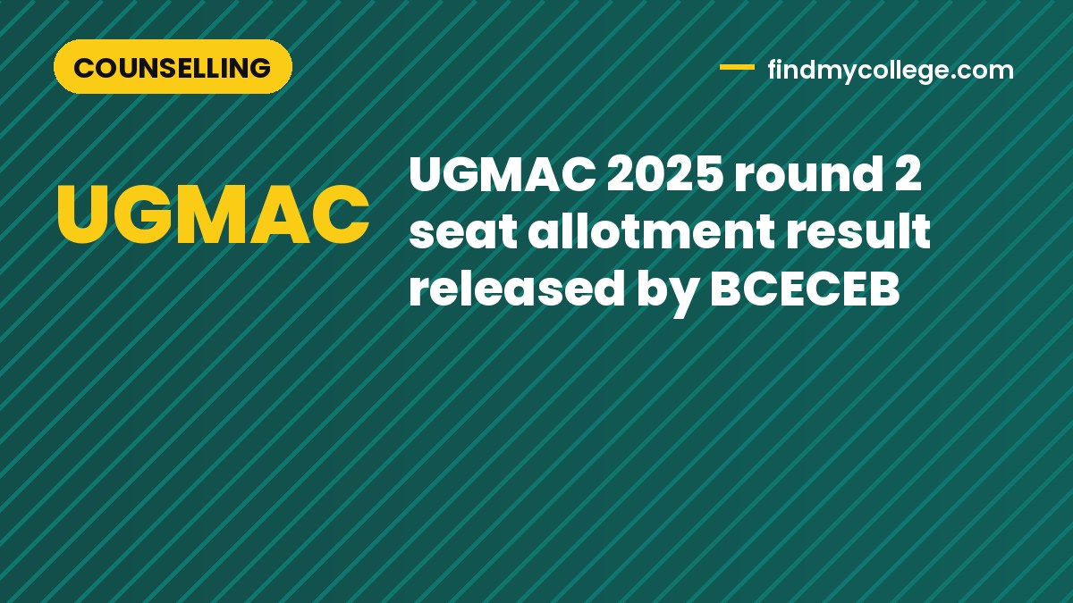 UGMAC 2025 round 2 seat allotment result released by BCECEB