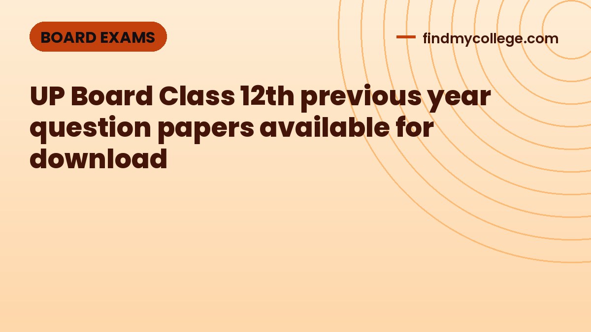 UP Board Class 12th previous year question papers available for download