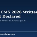 UPSC CMS 2026 Written Result Declared: Roll Numbers Released at upsc.gov.in