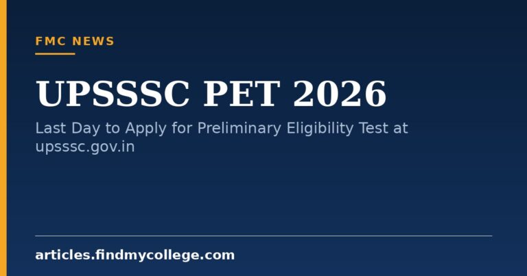 UPSSSC PET 2026: Last Day to Apply for Preliminary Eligibility Test at upsssc.gov.in
