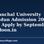 Uttaranchal University Dehradun Admission 2026-27 Open; Apply by September 20 at uudoon.in