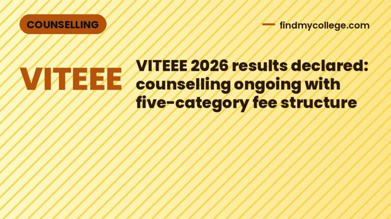 VITEEE 2026 results declared: counselling ongoing with five-category fee structure