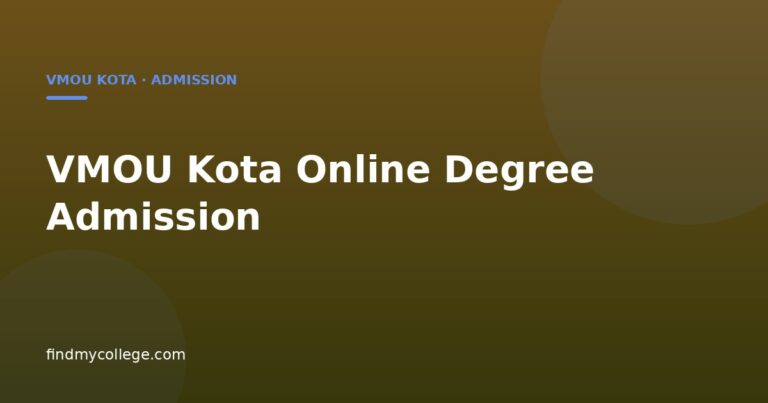 VMOU Kota Online Degree Admission