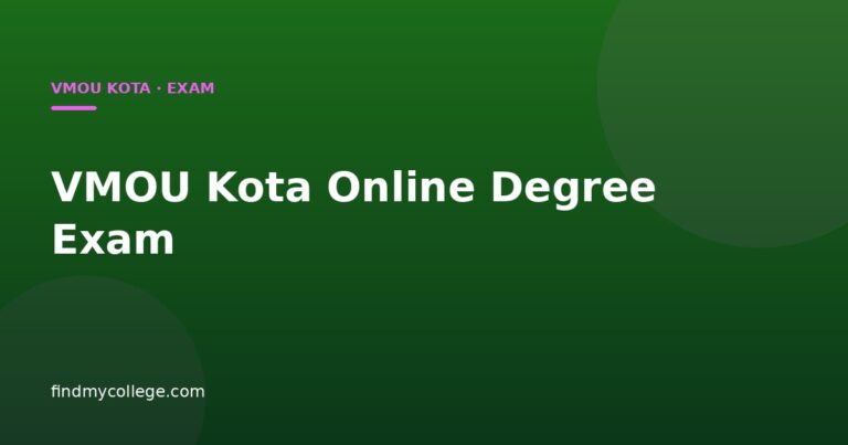 VMOU Kota Online Degree Exam