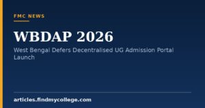 WBDAP 2026: West Bengal Defers Decentralised UG Admission Portal Launch