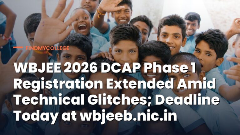 WBJEE 2026 DCAP Phase 1 Registration Extended Amid Technical Glitches; Deadline Today at wbjeeb.nic.in