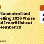 WBJEE Decentralised Counselling 2026 Phase 2 Round 1 merit list out on September 20