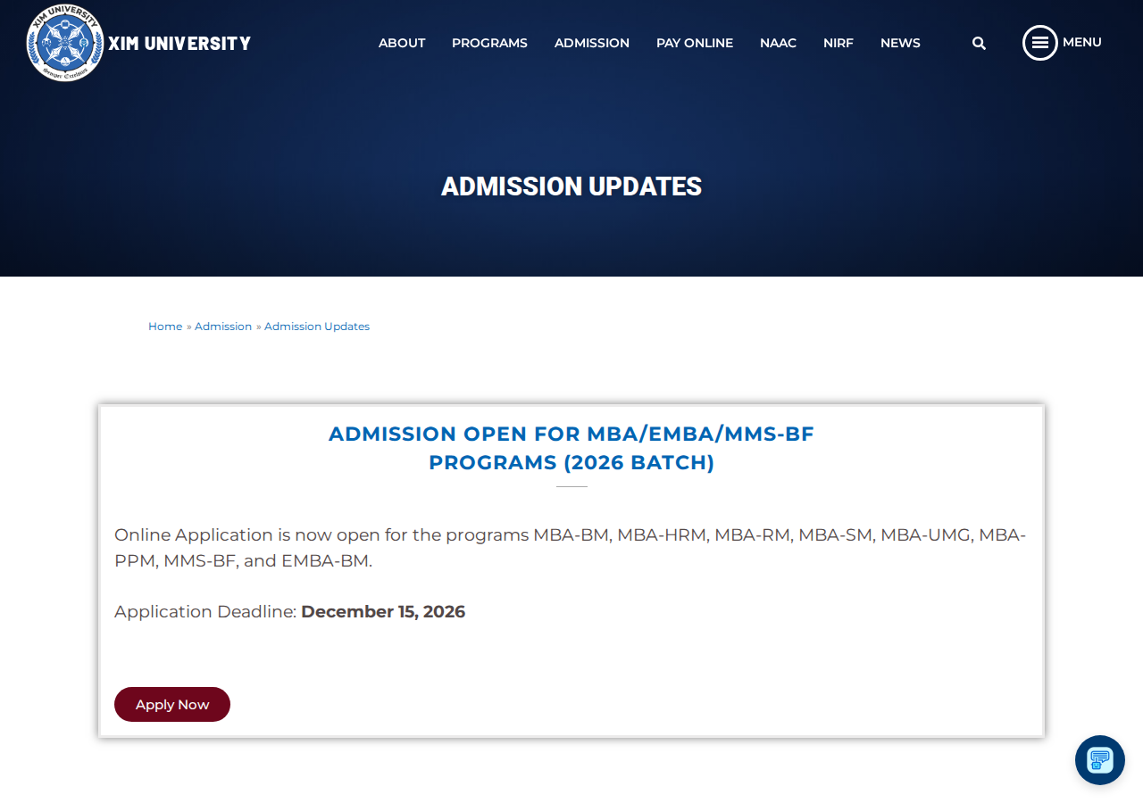 Official notification screenshot