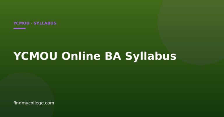 YCMOU Online BA Syllabus