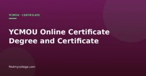 YCMOU Online Certificate Degree and Certificate