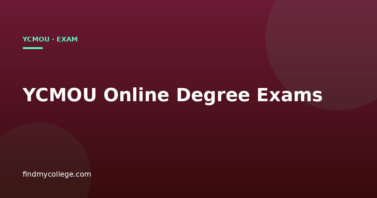 YCMOU Online Degree Exams