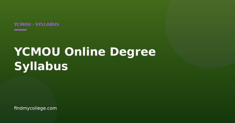 YCMOU Online Degree Syllabus