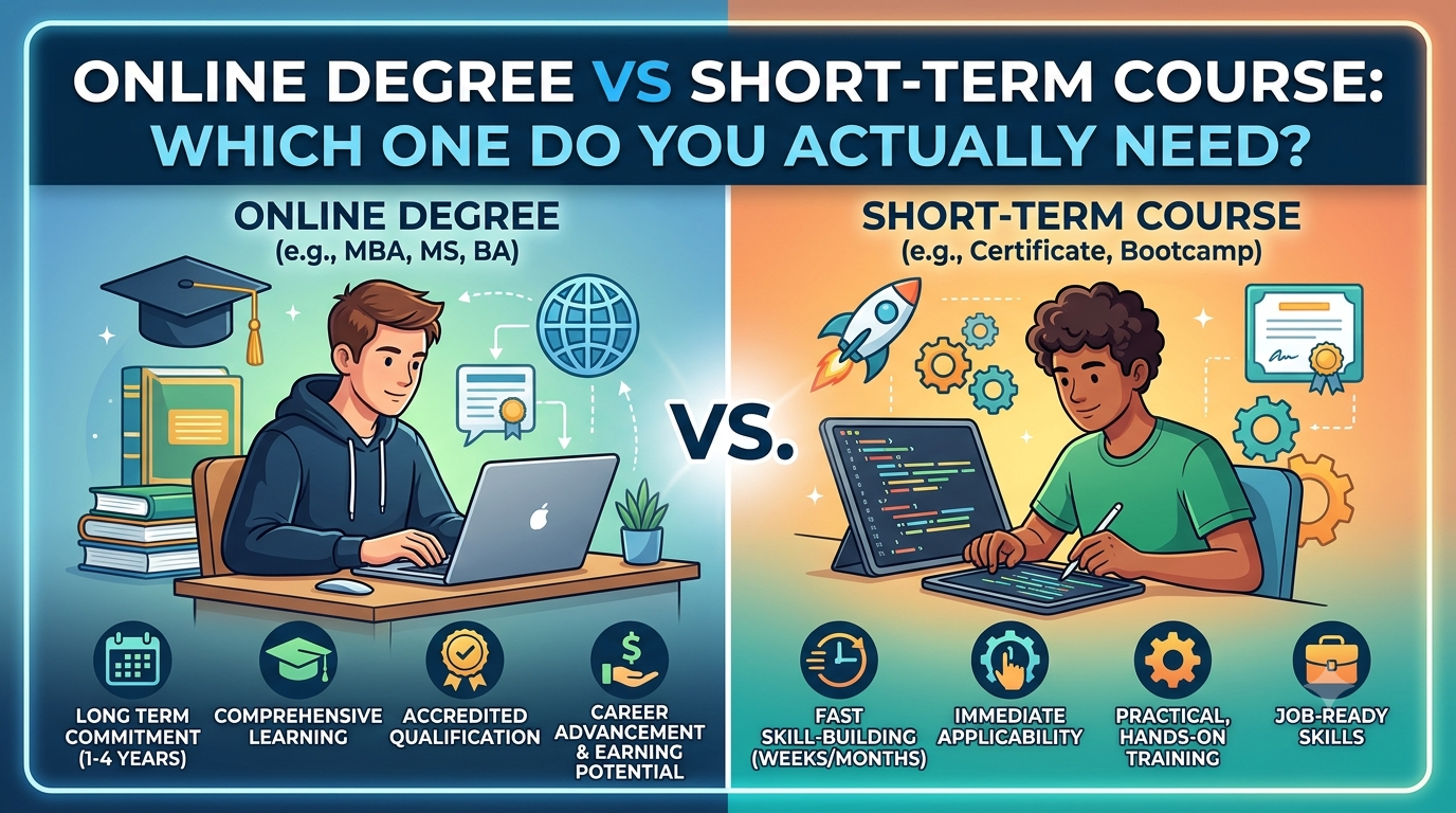Online Degree vs Short-Term Course: Which One Do You Actually Need?