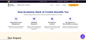 Academic Bank of Credits Official Portal