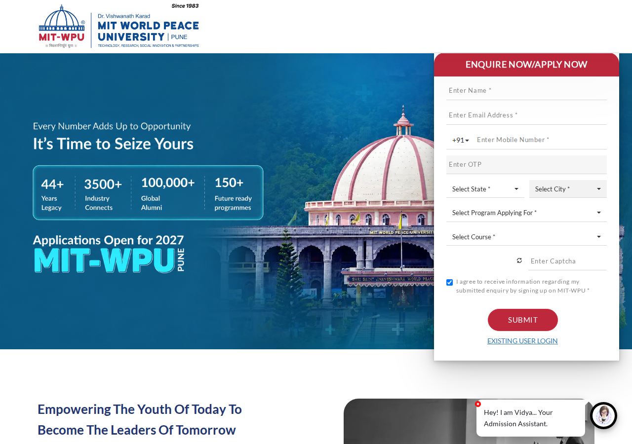 admissions.mitwpu.edu.in homepage