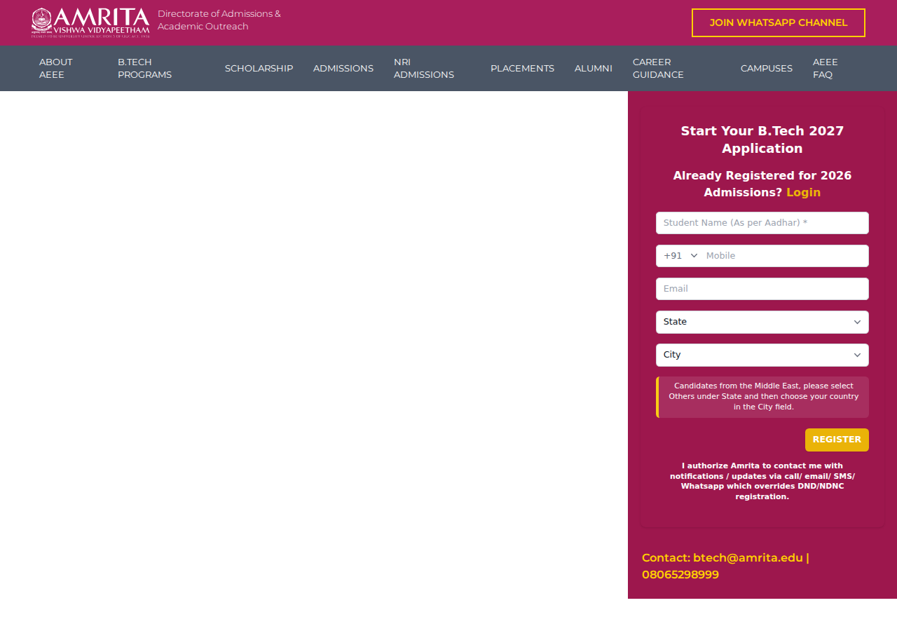aeee.amrita.edu homepage