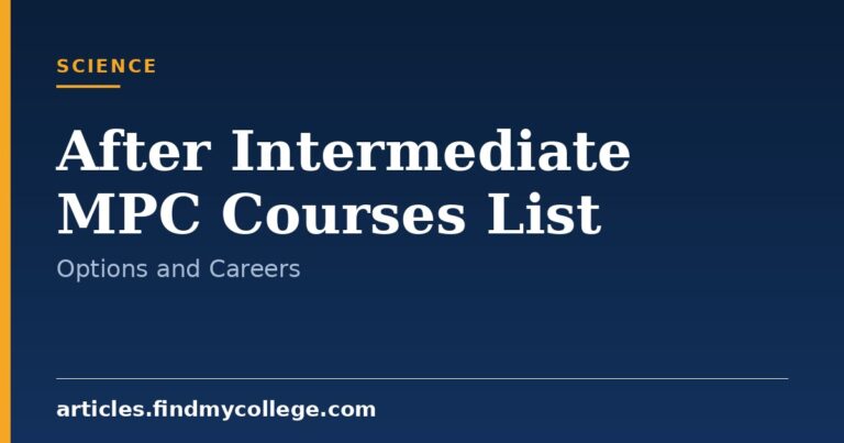 After Intermediate MPC Courses List: Engineering and Career Options