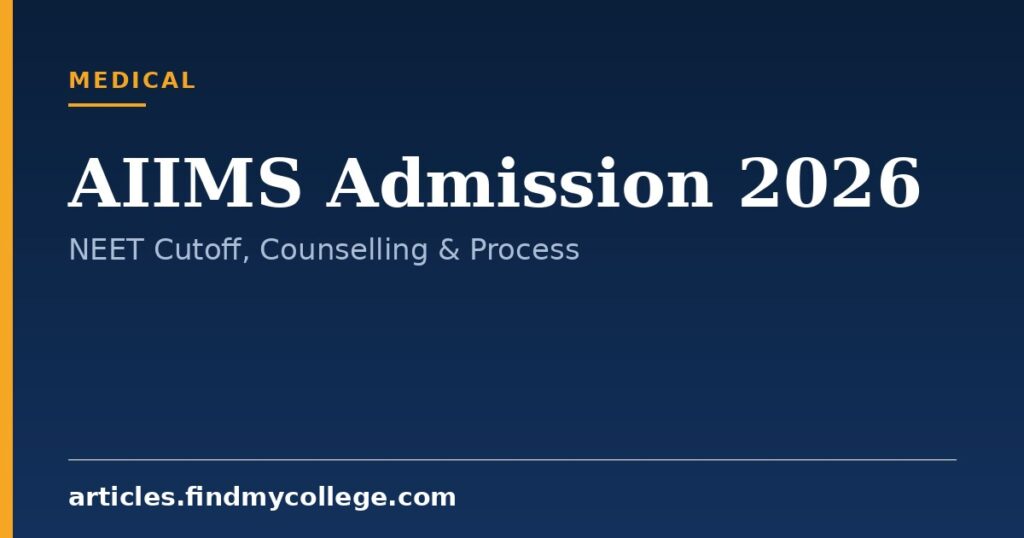 AIIMS Admission 2026: Eligibility, NEET Cutoff & Selection Process