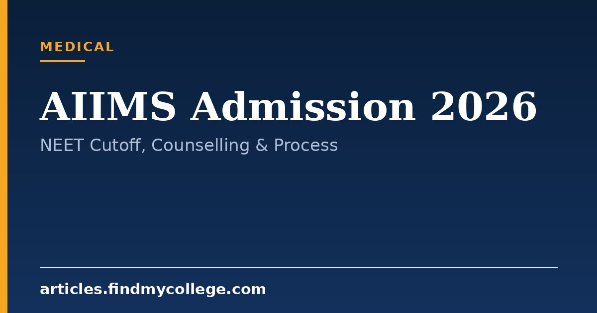 AIIMS Admission 2026: Eligibility, NEET Cutoff & Selection Process