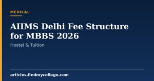 AIIMS Delhi Fee Structure for MBBS 2026: Tuition & Hostel Charges
