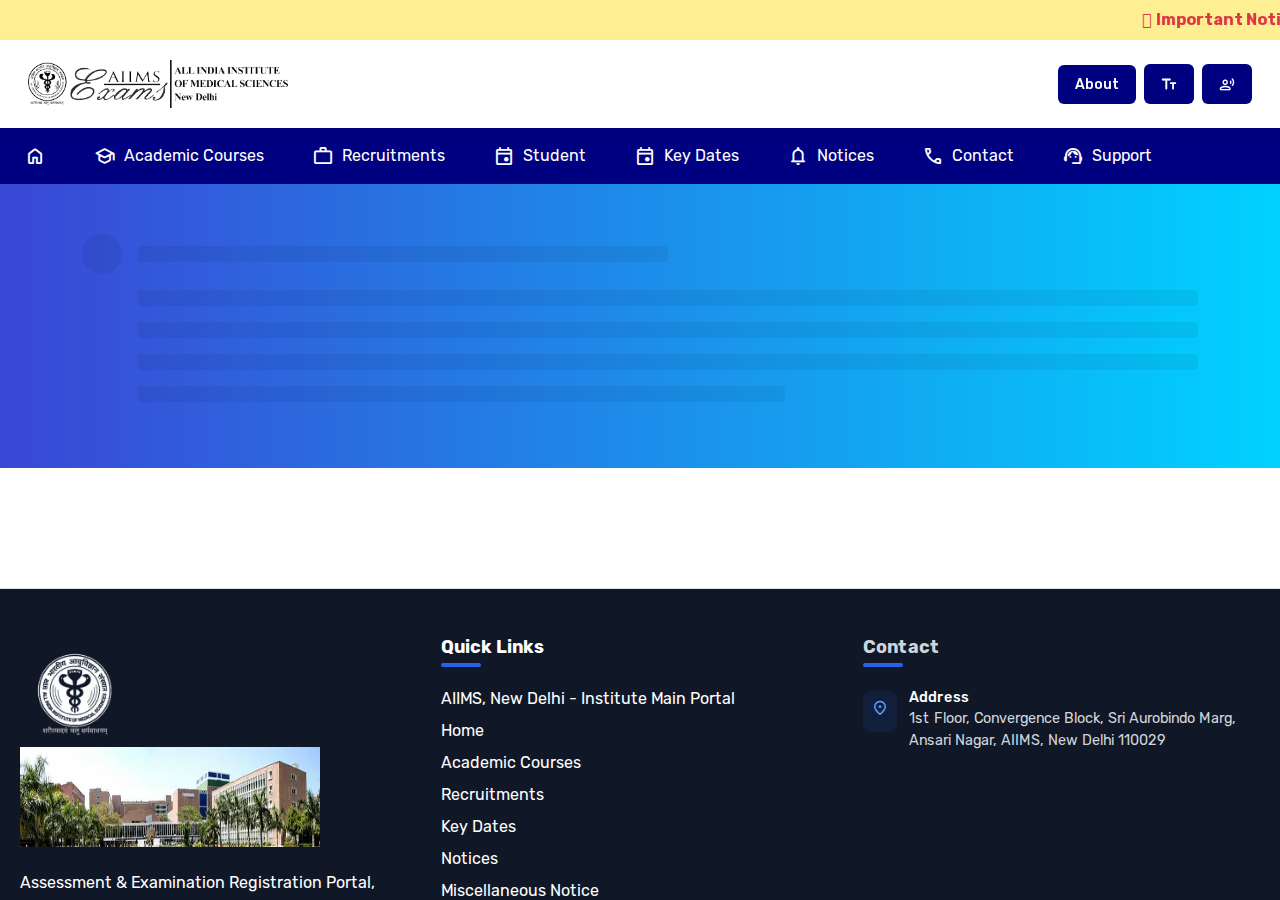 Official notification screenshot