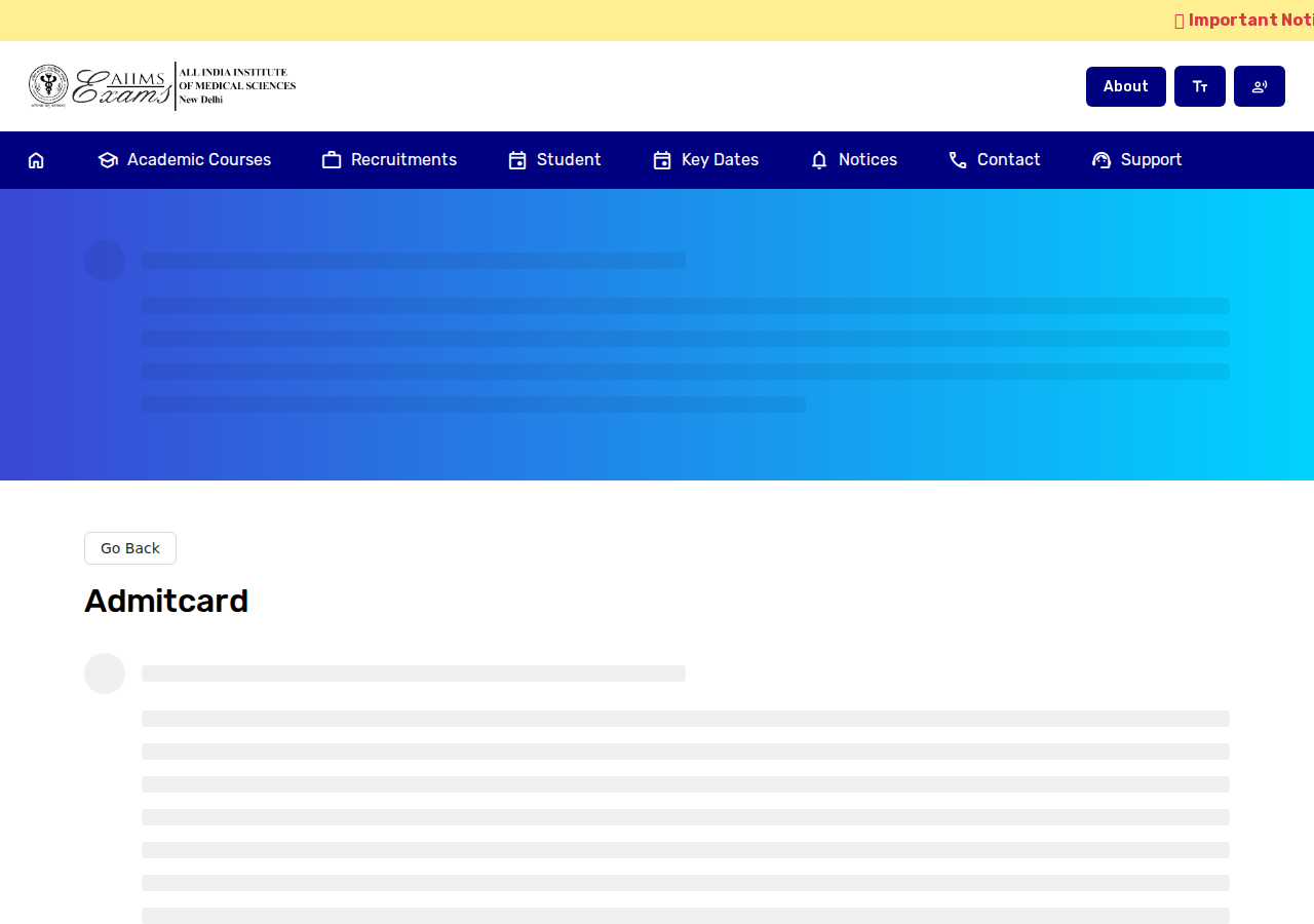 Official notification screenshot