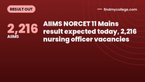 AIIMS NORCET 11 Mains result expected today, 2,216 nursing officer vacancies