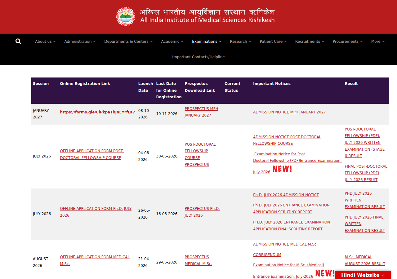 Official notification screenshot